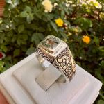 انگشتر حرز امام جواد (ع) طرح ستاره و قلم زده