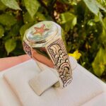 انگشتر حرز قلم زده کار استاد پرچمی (پدر)