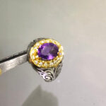 انگشتر آمیتیست اصل کار استاد پرچمی (پدر)