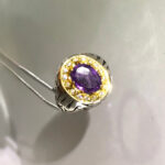 انگشتر آمیتیست اصل کار استاد پرچمی (پدر)