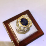 انگشتر یاقوت کبود اصل کار استاد پرچمی (پدر)